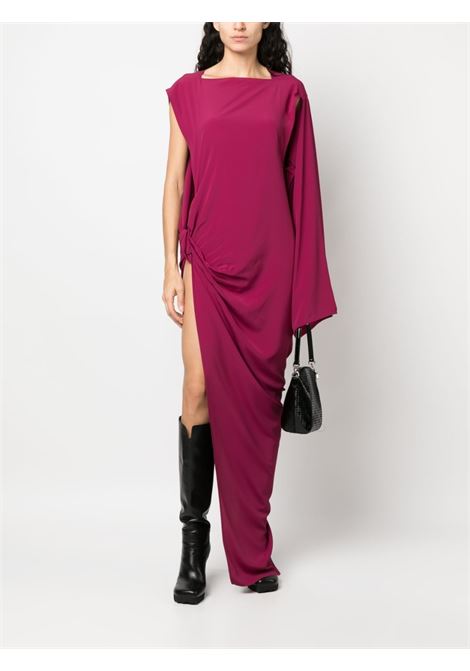 Abito asimmetrico con arricciatura in fucsia - donna RICK OWENS | RO01C5580CC23